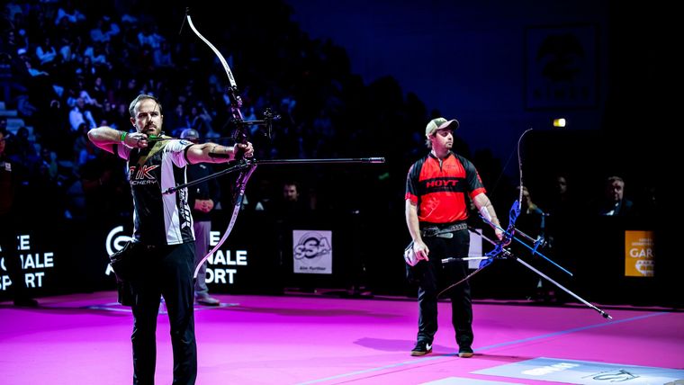 Foto: World Archery / Florian Unruh musste sich in einer Neuauflage des olympischen Halbfinals US-Star Brady Ellison im Goldmatch geschlagen geben.