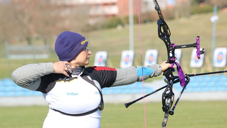 Foto: Archery Europe / Veronika Haidn Tschalova war als Vierte bestes DSB-Schützin in Porec.