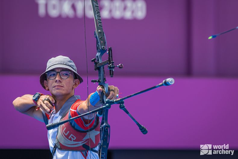 Foto: World Archery / Glaubte von Beginn an an den Olympiasieg in Tokio: Mete Gazoz im olympischen Wettkampf.